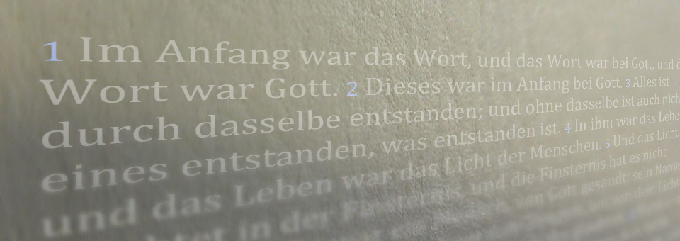 Im Anfang war "das Wort".